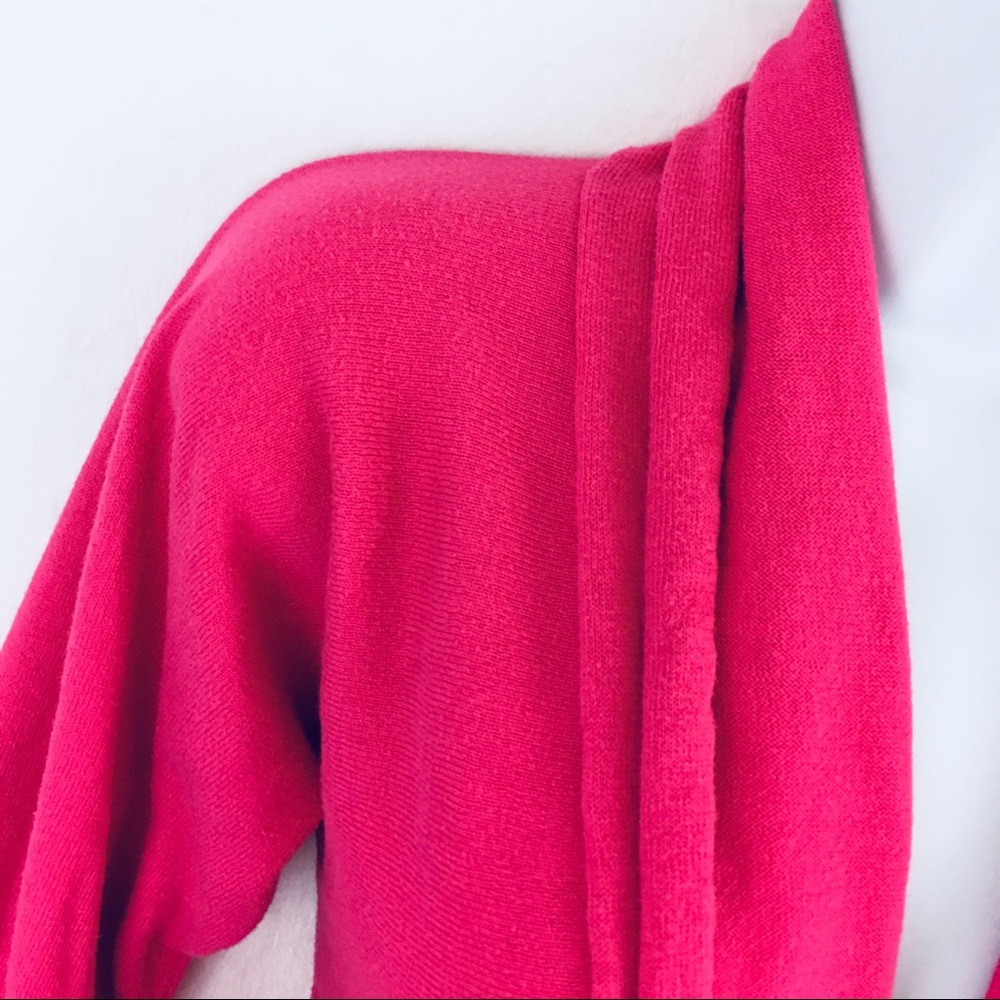 Christopher & Banks Cardigan Hot Pink Size Medium - Picture 3 of 7